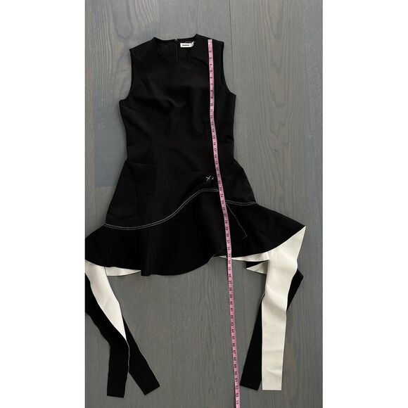 Simkhai $1215 Asymmetrical Hem Sleeveless Dress Contrast Stitching 12 - Picture 10 of 13